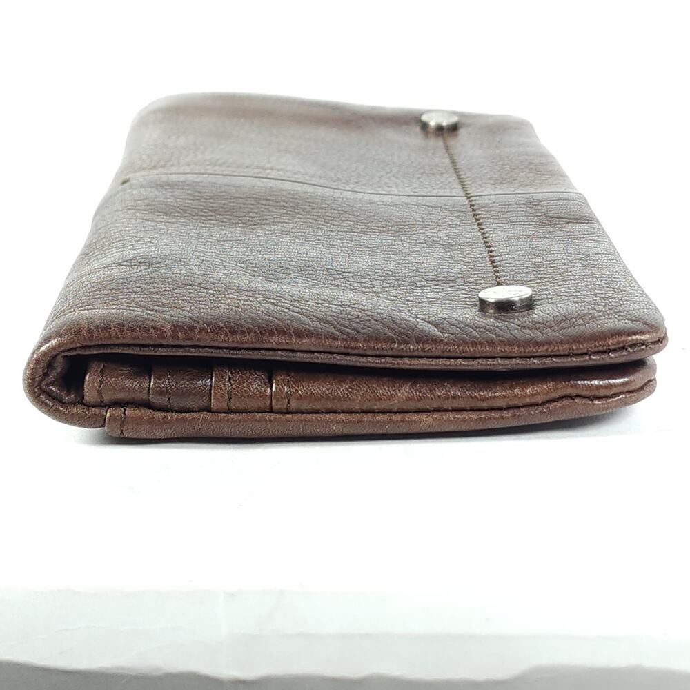LATICO Terry Brown Distressed Leather Credit Cards Slots Flap Bifold Wallet - Picture 9 of 12